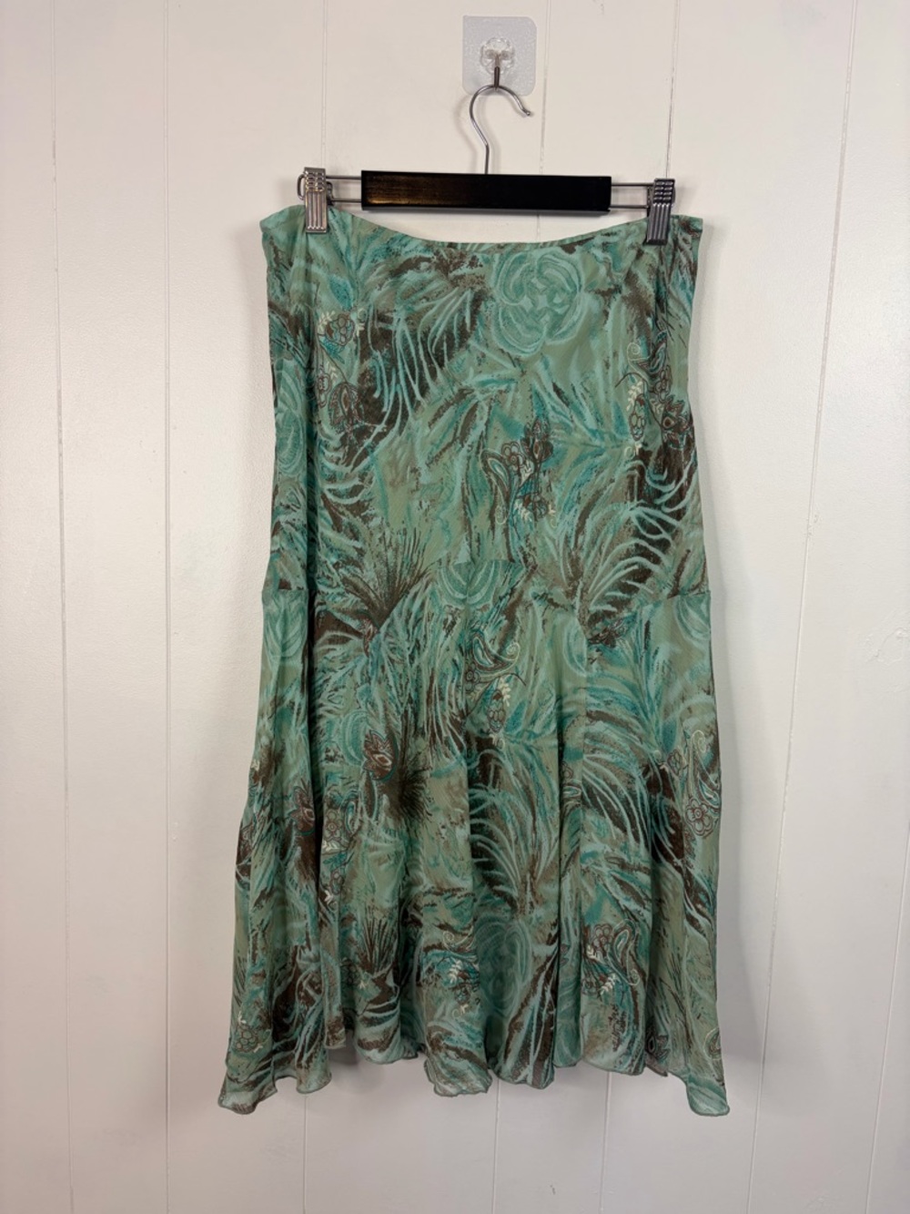 Vintage Y2K Mermaidcore Green Midi Skirt Sheer Mesh Womens Medium Low Rise 90s - Picture 6 of 12
